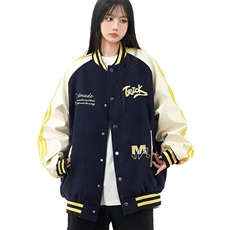 棒球服外套女春秋款设计感小众oversize高街夹克小众上衣JJ676，男装夹克，星座1116A（原606A-3）