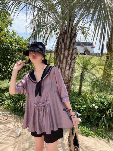 【现货】夏季新款海军风小衫，女装，名依人