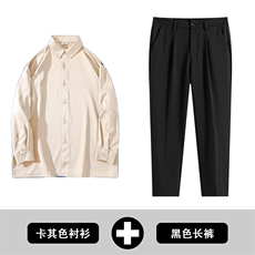 CY008卡其+882长裤黑