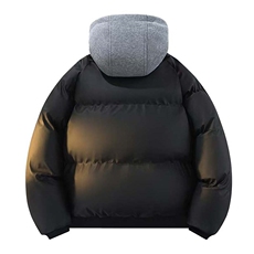 现货高品质重磅工艺美式高街假两件PU皮棉衣男女加厚棉服外套，男装棉衣，电商A486-1