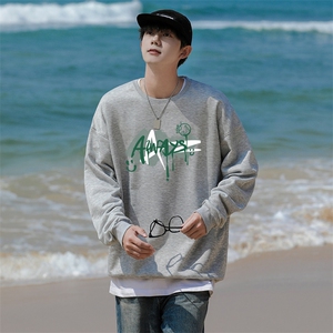 2633情侣印花圆领秋冬卫衣常规P28 加绒P38 S-5XL 支持定制班服潮图片