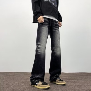 美式复古牛仔裤男女宽松休闲直筒老爹裤阔腿裤潮牌长裤图片