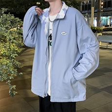 港风两面穿外套女春秋炸街宽松学生百搭休闲棒球服ins潮JK022-P48，男装夹克，星座308B-1