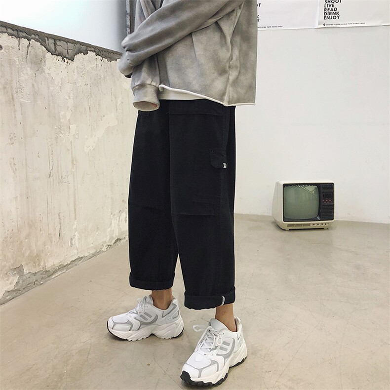 工装裤男士港风休闲运动长裤韩版潮流束脚宽松百搭裤K888-P50,男装休闲裤,电商A128