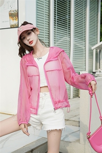 白色短款防晒衣女款夏季2025新款宽松小个子外穿轻薄款防晒服开衫图片