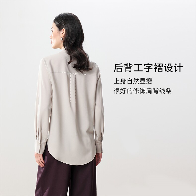 设计感衬衣长袖女春夏秋季新款上衣2025年春季,女装衬衫,拓晨羊绒