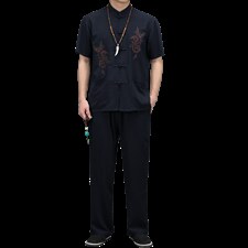 BZ2003钱塘2020-2袭击亚麻休闲套装高品质数据好主推P88，男装中老年男装，钱塘207-2