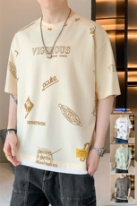 冰氧仿棉短袖店主风夏季休闲百搭趣味印花男上衣TC3156-P25控48，男装T恤，星座717