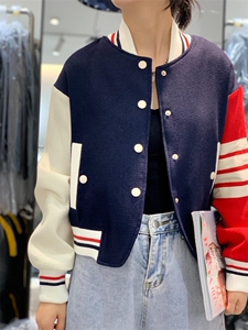2022新款运动风撞色休闲棒球服图片