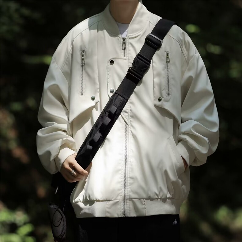 夹克外套男女高街春季新款复古宽松百搭设计潮牌棒球服JK95P68,男装夹克,星座410-2