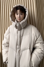 90绒白鸭绒2025新款字母连帽羽绒服225-2-Y213-P255控328，男装羽绒服，星座225-2