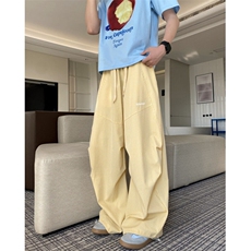 夏季新款多巴胺条纹设计感百搭宽松休闲裤B315-K25558-特p35控68，男装休闲裤，电商B315