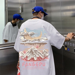 ！纯棉重磅220克夏季男士印花短袖T恤QT707-T211-P25