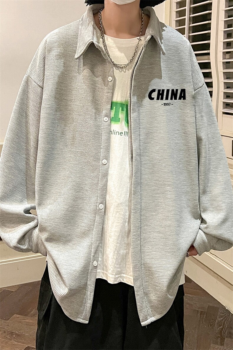 控58加厚加绒衬衫男大码长袖衬衣男外套HC79248-P38加绒款-P48,男装衬衫,电商A040