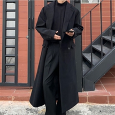 816B-DY1000-P120韩呢子大衣男英伦风休闲超长外套，男装毛呢大衣，星座816B