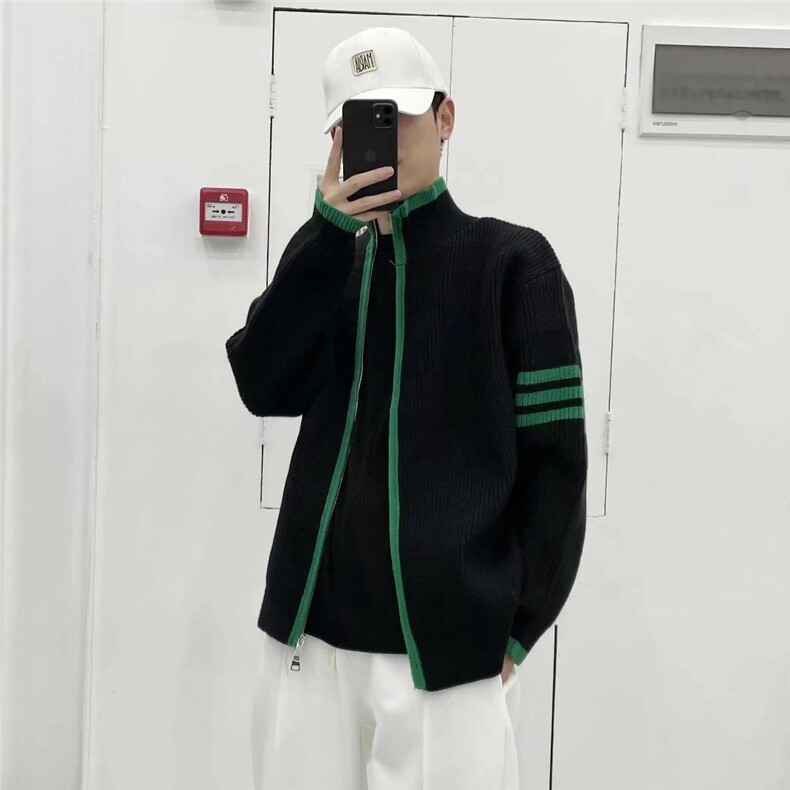冬季青春流行休闲纯色立领宽松针织衫毛衣,男装针织衫/毛衣,星座410-7