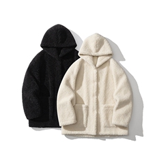 1白底派克服连帽大口袋皮毛一体棉衣男轻奢棉服男77940P158控218，男装棉衣，星座226-2