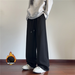抖音品质冬季加绒纯色百搭宽松休闲卫裤B315-K809JR-特p45控88图片