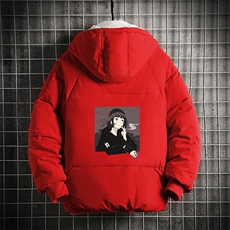 MY16122-P100加厚加绒连帽衣男大码服男面包服男网格挂拍，男装棉衣，电商A040A
