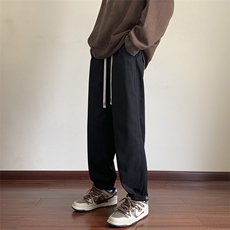 KP832P45美式潮流休闲裤男港风宽松直筒拖地裤束脚裤卫裤，男装休闲裤，星座1204-3