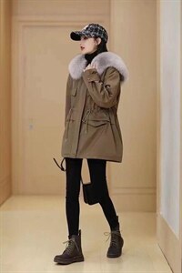 狐狸毛派克服图片