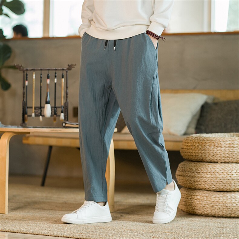 春夏新款风男士小脚裤男休闲裤XZ225-1-K90-P35图片
