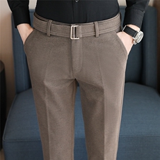 K838-P65男士秋冬星空呢面料休闲西裤带腰带28-38码，男装西裤，电商A211