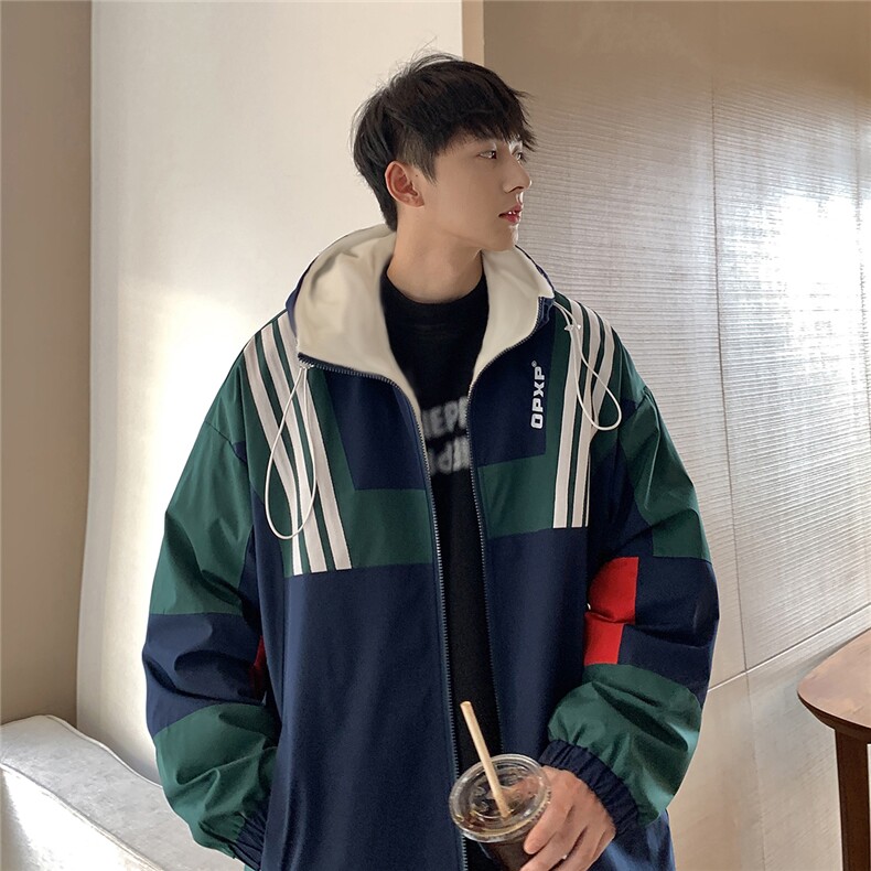 2025秋冬拼色内里羊羔毛夹克棉服M2003/P108控138(薄款P98控128）图片