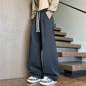 春季新款立体剪裁设计感休闲宽松弯刀长裤 K666113 特p40图片