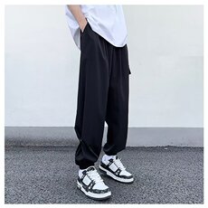 日系大码工装裤男夏季潮牌机能风宽松高街痞帅运动百搭束脚哈伦裤，男装休闲裤，星座601-2