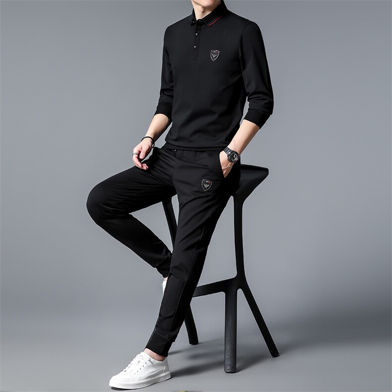 SA30733-2钱塘2020-2中年男士新款商务休闲简约百搭套装P132,男装休闲套装,钱塘207-2