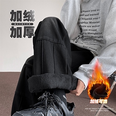 美式高街牛仔裤男加绒加厚秋冬水洗工装裤子-A1158JRP65常规P55，男装牛仔裤，电商B241