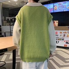 假两件毛衣男秋冬新款宽松潮牌学院风针织衫青少年外套M9141-p53，男装针织衫/毛衣，星座1008