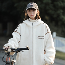 904-2-MYM8901-P98特冬季加厚保暖羊羔毛棉衣男女生刺绣连帽棉服，女装棉衣/棉服，星座904-2