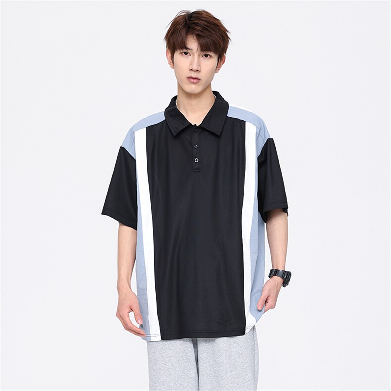 潮流前线日系潮牌无影墙短袖男新款拼接polo衫zdp2302-p40-控58,男装Polo衫,星座717