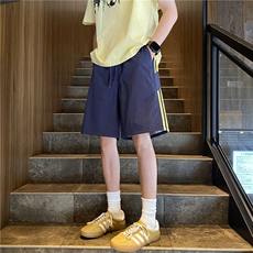 2025夏季美式潮流条纹宽松休闲冰丝五分裤B315-K25792-特p25控48，男装牛仔裤，电商B315