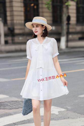 2021夏装连衣裙甜美宽松显瘦中长款两件套裙，女装连衣裙，与慧辛