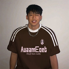 夏季美式高街重磅纯棉三条杠织带撞色男女短袖T恤ZD569-特P30，男装T恤，电商A486