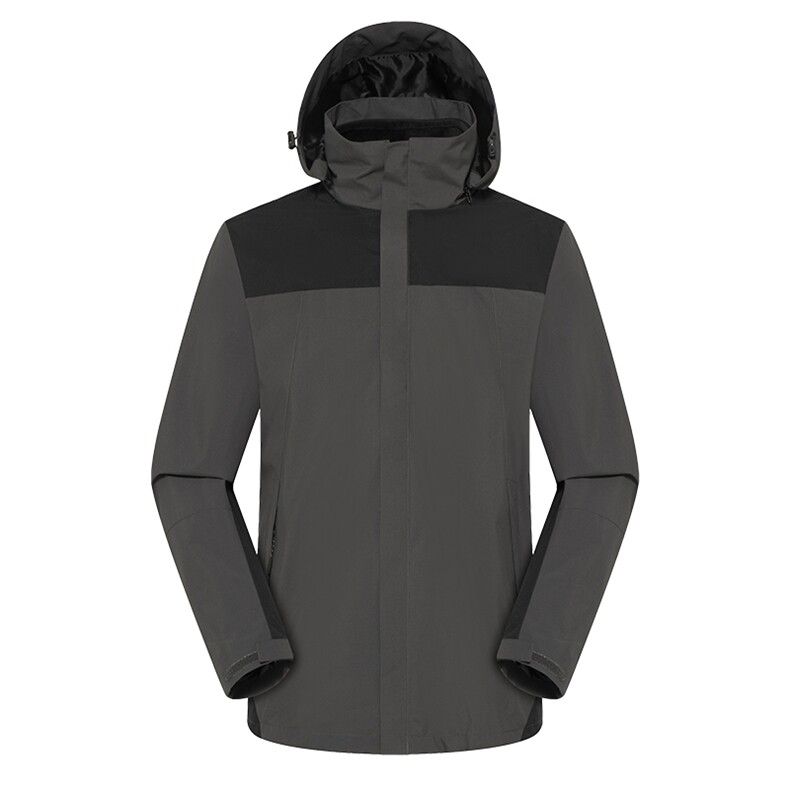 山系户外冲锋衣男女三合一可拆卸秋冬季防风防水外套登山服,男装夹克,电商B212（原钱塘6029）