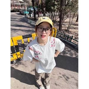 纯棉刺绣潮牌230克 T恤男女短袖上衣BT009-P32图片