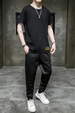 2021新款夏季男士短袖休闲运动服套装韩版潮流帅气A438-TZ09-P30，男装套装，电商A438