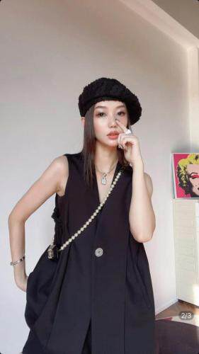 亮钻马甲版型好，女装马夹，可可西米