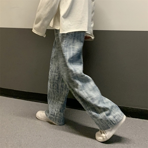 K2008  秋装男士新款休闲牛仔裤九分哈伦长裤阔腿裤高街宽松潮男图片