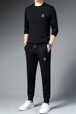 男士长袖T恤套装2023春秋季新款中青年休闲运动宽松潮流两件套，男装休闲套装，电商B212（原钱塘6029）