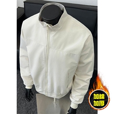 现货秋冬季美拉德立领飞行立领夹克boxy廓形棉衣高街加厚加棉外套，男装夹克，电商A486