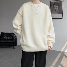 8XL-M高品质V领毛衣大码针织时尚外套慵懒风纯色打底衫MY1508/P68，男装针织衫/毛衣，电商B238