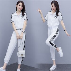 套装女夏2021年夏季新款女装时尚休闲拼接欧货大码女装图片