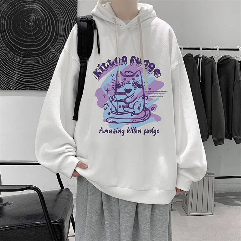 纯棉连帽卫衣男大码运动帽衫宽松薄WY2317-P35 加绒款-P40图片