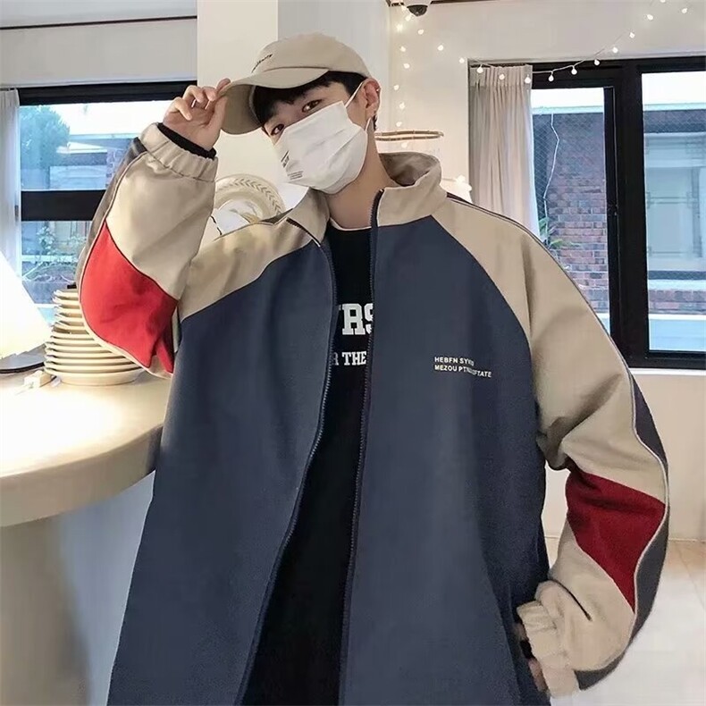 外套春秋百搭韩版学生宽松bf慵懒风休闲显瘦ins潮情侣夹克上衣图片