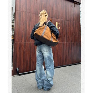 网络图现货  cleanfie美式复古男女宽松百搭弯刀牛仔裤J769-P52图片